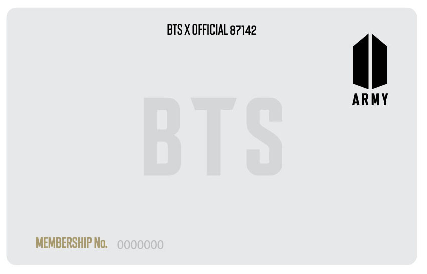 「BTS JAPAN OFFICIAL FANCLUB」会員証