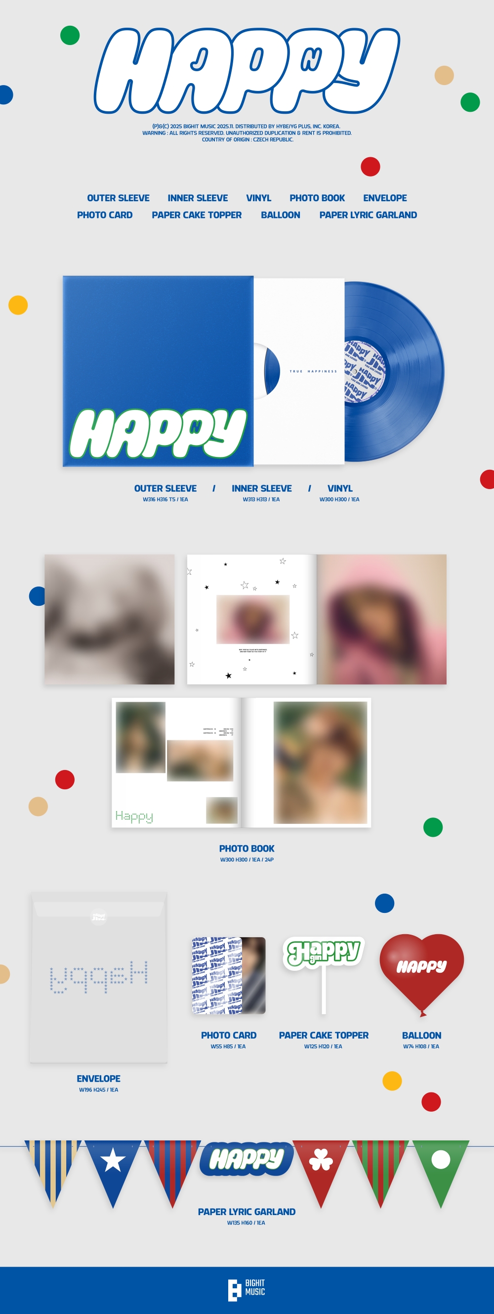 BTS JAPAN OFFICIAL SITE | NEWS | JIN 'Happy'アナログ盤発売決定！10