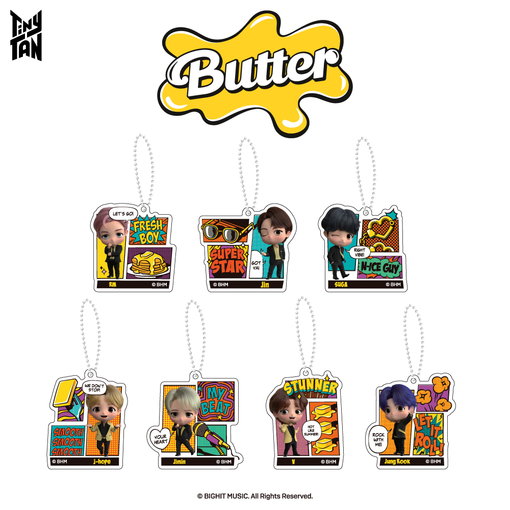 BTS ユンギ 缶バッジ フラッグ キーリング ラッキードロー セット BTS JAPAN OFFICIAL SITE | NEWS | [一般販売] TinyTAN Butter ver
