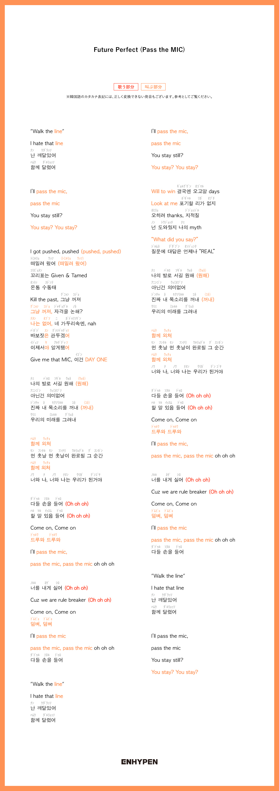 Future Perfect (Pass the MIC)